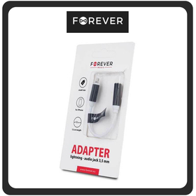 Forever Αντάπτορας-Μετατροπέας Lightning Male Σε 3.5mm Female Black Μαύρο