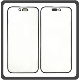 HQ OEM Συμβατό Με Apple iPhone 14 Pro Max (A2894, A2651, A2893) Premium Aftermarket Front Glass For Refurbished Μπροστινό Τζαμάκι Για Ανακατασκευή Black Μαύρο (Premium A+​)
