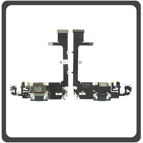 HQ OEM Apple iPhone 11 Pro (A2215, A2160, A2217, iPhone12,3) Charging Dock Connector Lightning Flex With Board Καλωδιοταινία Κονέκτορας Φόρτισης + Microphone Μικρόφωνο Matte Midnight Green Πράσινο (Premium A+)
