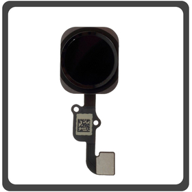 Γνήσια Original Apple iPhone 6S, iPhone 6 S (A1633, A1688), iPhone 6S+, iPhone 6S Plus (A1634, A1687) Home Button Κεντρικό Κουμπί + Flex Cable Space Gray Μαύρο