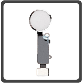 Γνήσια Original Apple iPhone 7, iPhone7 (A1660, A1778), iPhone 7+, iPhone 7 Plus (A1661, A1784) Home Button Κεντρικό Κουμπί + Flex Cable White Άσπρο Pulled