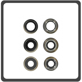 HQ OEM Συμβατό Για Apple iPhone 11 Pro (A2215, A2160, A2217, iPhone12,3) Back Camera Lens Τζαμάκι Κάμερας + Bracket Gold Χρυσό (Grade AAA+++)