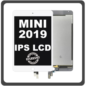 iPad Mini (2019) (A2126, A2124, A2133) IPS LCD Display Aseembly Screen Οθόνη + Touch Digitizer Unit Μηχανισμός Aφής White Άσπρο (Ref By Apple)