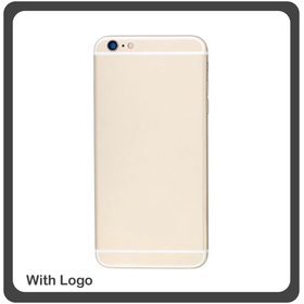 OEM HQ Iphone 6 Plus (A1522, A1524) Καπάκι Μπαταρίας Battery Cover + Πλαϊνά Πλήκτρα Side Keys + Θήκη Κάρτας Sim Holder Gold (Grade AAA+++)