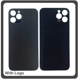 HQ OEM Συμβατό Για Apple iPhone 12 Pro, iPhone 12Pro (A2407, A2341, A2406) Premium Aftermarket Rear Back Battery Cover with Camera Big Hole Πίσω Κάλυμμα Πλάτη Καπάκι Μπαταρίας Graphite Μαύρο (Premium A+​)