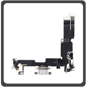 iPhone 14 Plus (A2886, A2632) Lightning USB Charging Dock Connector Lightning Flex Καλωδιοταινία Κονέκτορας Φόρτισης + Microphone Μικρόφωνο Purple Μωβ (Ref By Apple)