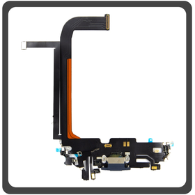 HQ OEM Συμβατό Με Apple iPhone 13 Pro Max, iPhone 13 ProMax (A2643, A2484) Lightning USB Charging Dock Connector Lightning Flex Καλωδιοταινία Κονέκτορας Φόρτισης + Microphone Μικρόφωνο Sierra Blue Μπλε (Premium A+)