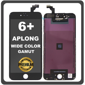 HQ OEM Συμβατό Με Apple iPhone 6+, iPhone 6 Plus (A1522, A1524) APLONG Wide Color Gamut LCD Display Screen Assembly Οθόνη + Touch Screen Digitizer Μηχανισμός Αφής Black Μαύρο (Premium A+)​ (0% Defective Returns)