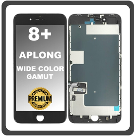 HQ OEM Συμβατό Με Apple iPhone 8+, iPhone 8 Plus (A1864, A1897) APLONG Wide Color Gamut LCD Display Screen Assembly Οθόνη + Touch Screen Digitizer Μηχανισμός Αφής Black Μαύρο (Premium A+)