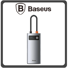 Baseus Metal Gleam Series USB-C Docking Station με USB-A 3.0, 1 θύρα USB-C PD Silver Ασημί