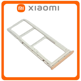 Γνήσια Original Xiaomi Redmi Note 12 4G, Redmi Note12 4G (23021RAAEG, 23021RAA2Y) SIM Card Tray + Micro SD Tray Slot Υποδοχέας Βάση Θήκη Κάρτας SIM Gold Χρυσό (Service Pack By Xiaomi)