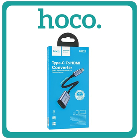 Hoco HB21 Μετατροπέας USB-C Male - HDMI Female Gray Γκρι