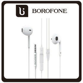 Borofone BM30 Earphone Handsfree With Mic Με Βύσμα 3.5mm White Λευκό