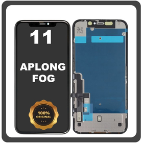 Original FOG Συμβατό Με Apple iPhone 11, iPhone11 (A2221, A2111) APLONG LCD Display Screen Assembly Οθόνη + Touch Screen Digitizer Μηχανισμός Αφής Black Μαύρο (Lifetime Warranty Για Συνεργατες B2B​)