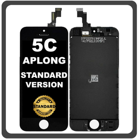 HQ OEM Συμβατό Με Apple iPhone 5c (A1456, A1507) APLONG APLONG Standard Version LCD Display Screen Assembly Οθόνη + Touch Screen Digitizer Μηχανισμός Αφής Black Μαύρο (Premium A+) (Lifetime Warranty Για Συνεργάτες B2B​)