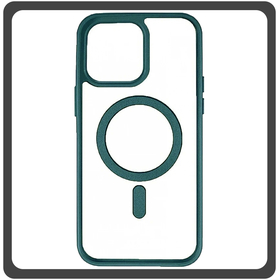 Θήκη Πλάτης - Back Cover, Silicone Σιλικόνη Frosted Edge Macaroon Magnetic Case Emerald Green Πράσινο For iPhone 14 Pro