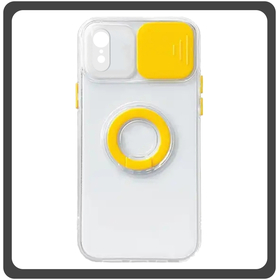 Θήκη Πλάτης - Back Cover, Silicone Σιλικόνη Dazzling Sliding Window Case Yellow Κίτρινο For iPhone XR