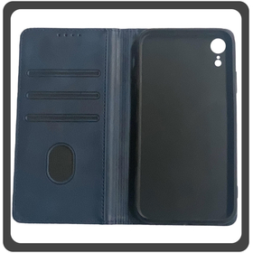 Θήκη Book, Leather Print Wallet Case Δερματίνη Blue Μπλε For iPhone XR