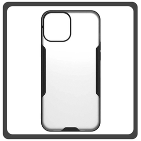 Θήκη Πλάτης - Back Cover, Silicone Σιλικόνη TPU-Rimmed Acrylic Protective Case Black Μαύρο For iPhone 13 Pro Max