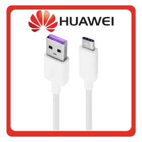 Γνήσια Original Huawei Regular USB 2.0 Cable Καλώδιο USB-C male - USB-A male White Λευκό 1m HW-HL1289 Bulk