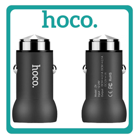 Hoco Car Charger Φορτιστής Αυτοκινήτου Black Μαύρο Z4 Συνολικής Έντασης 2A Γρήγορης Φόρτισης Με Μία Θύρα USB