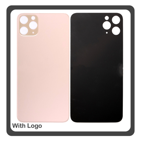 HQ OEM Συμβατό Με Apple iPhone 11 Pro Max, iPhone 11 ProMax (A2218, A2161) Premium Aftermarket Rear Back Battery Cover with Camera Big Hole Πίσω Κάλυμμα Πλάτη Καπάκι Μπαταρίας Matte Gold Χρυσό (Premium A+)