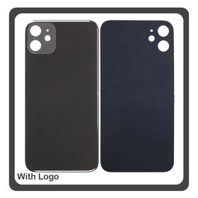 HQ OEM Συμβατό Με Apple iPhone 11 (A2221, A2111) Premium Aftermarket Rear Back Battery Cover with Camera Big Hole Πίσω Κάλυμμα Πλάτη Καπάκι Μπαταρίας Black Μαύρο (Premium A+)