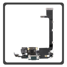 HQ OEM Συμβατό Με Apple iPhone 11 Pro Max, iPhone 11 ProMax (A2218, A2161) Charging Dock Connector Lightning Flex Καλωδιοταινία Κονέκτορας Φόρτισης + Microphone Μικρόφωνο Matte Midnight Green Πράσινο (Premium A+)
