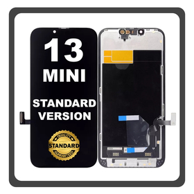 HQ OEM Συμβατό Με Apple iPhone 13 Mini (A2628, A2481) HARD Standard Version Super Retina XDR OLED LCD Display Screen Assembly Οθόνη + Touch Screen DIgitizer Μηχανισμός Αφής Black Μαύρο (Premium A+)