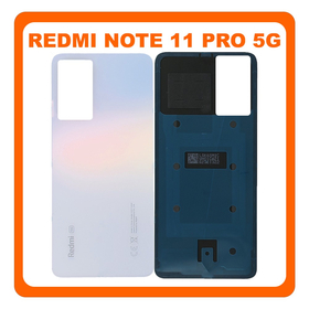 Γνήσια Original Xiaomi Redmi Note 11 Pro 5G (21091116I, 2201116SG) Rear Back Battery Cover Πίσω Κάλυμμα Καπάκι Πλάτη Μπαταρίας Polar White Άσπρο (Service Pack By Xiaomi)