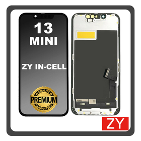 HQ OEM Συμβατό Apple iPhone 13 Mini, iPhone 13Mini (A2628, A2481) ZY In-Cell LCD Display Screen Assembly Οθόνη + Touch Screen Digitizer Μηχανισμός Αφής Black Μαύρο (Premium A+)