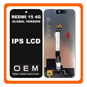 HQ OEM Συμβατό Με Xiaomi Redmi 15 4G (25062RN2DE) Global Version IPS LCD Display Screen Assembly Οθόνη + Touch Screen Digitizer Μηχανισμός Αφής Black Μαύρο (Premium A+)