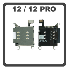 Original for Apple iPhone 12 (A2403), Iphone 12 Pro (A2407) SIM Card Tray Reader With Flex Pulled​ Αναγνώστης Κάρτας SIM