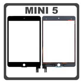 iPad Mini 5, Ipad Mini 5th Gen 7.9" (2019) (A2126, A2124) Touch Screen DIgitizer Μηχανισμός Αφής Τζάμι Black Μαύρο With OCA Tape(Ref By Apple)