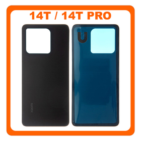 HQ OEM Συμβατό Με Xiaomi 14T (2406APNFAG), Xiaomi 14T Pro (2407FPN8EG) Rear Back Battery Cover Black Μαύρο (Premium A+)