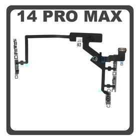 HQ OEM Συμβατό Με Apple iPhone 14 Pro Max (A2894, A2651), Power Key Flex Cable On/Off + Volume Key Buttons Καλωδιοταινία Πλήκτρων Εκκίνησης + Έντασης Ήχου (Premum A+)