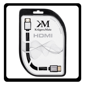 Kruger & Matz Cable HDMI male - HDMI male 1.8m Black Μαύρο