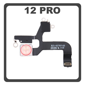 Original For Γνήσιο Για Apple iPhone 12 Pro (A2407, A2341) Camera Flashlight Flex Cable Φλας + Microphone Μικρόφωνο (Pulled)