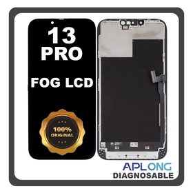 Γνήσια Original FOG For Apple iPhone 13 Pro (A2638, A2483) Super Retina XDR OLED LCD Display Screen Assembly Οθόνη + Touch Screen Digitizer Μηχανισμός Αφής Midnight Μαύρο Diagnosable (Lifetime Warranty Για Συνεργατες B2B)