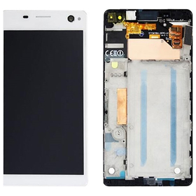 Γνήσιο Original Sony Xperia C4 E5303 E5306 E5333 E5343 E5353 E5363 Οθόνη LCD Display Screen + Touch Screen Digitizer Μηχανισμός Αφής + Frame Πλαίσιο White