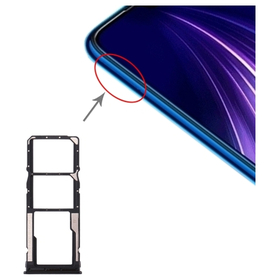 Γνήσιο Original Xiaomi Redmi Note 8 Sim Card Tray Θήκη κάρτας Black